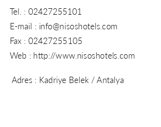 Nisos Hotels Varuna iletiim bilgileri
